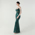 Graceful Sequin Embellished Mesh Mermaid Maxi Dress